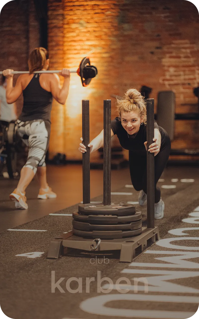 Functional Training mit Schlitten im peoples Fitness Club Karben