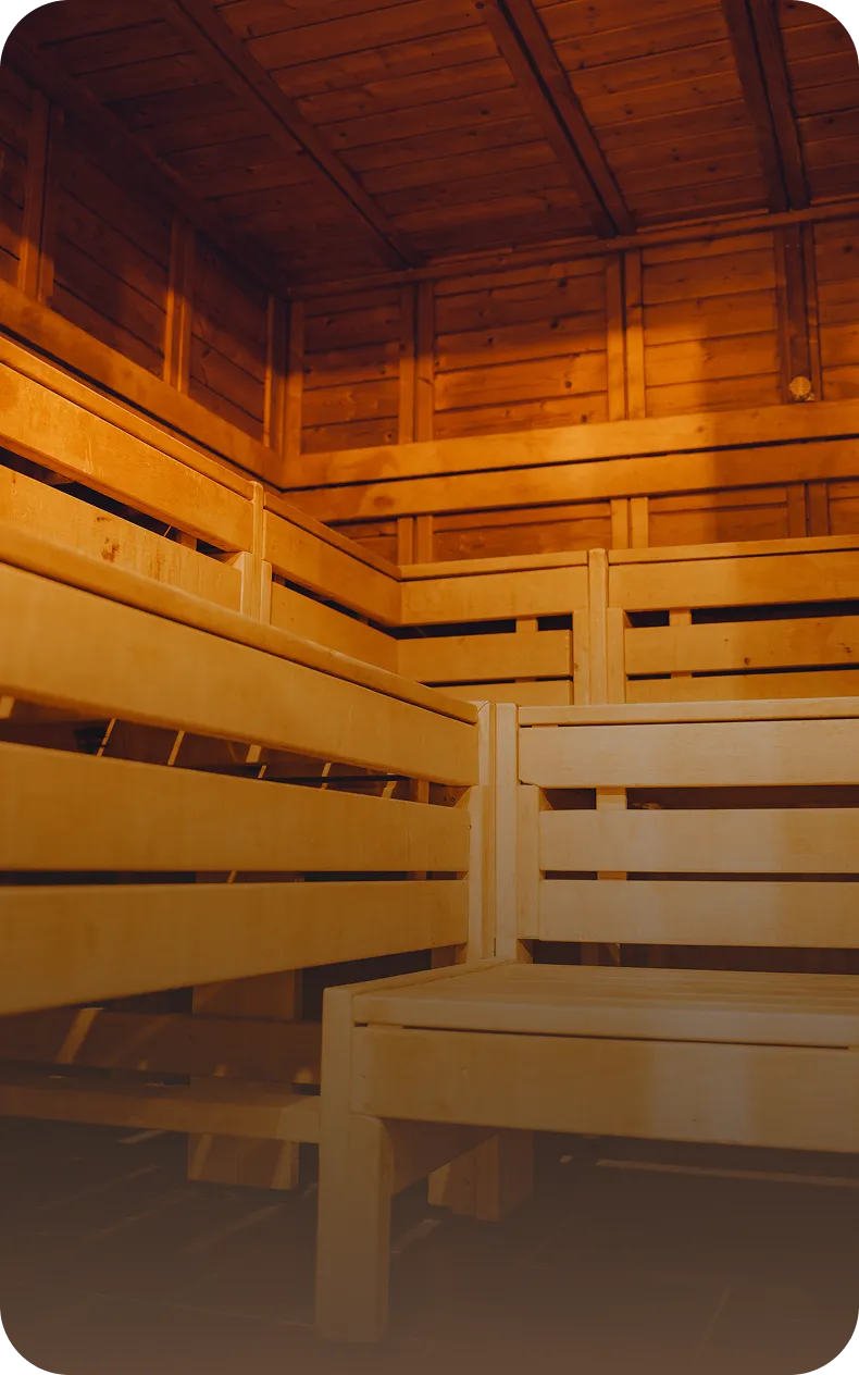 Sauna und Recovery-Bereich im peoples Fitness Club Rosbach – Erholung nach dem Training