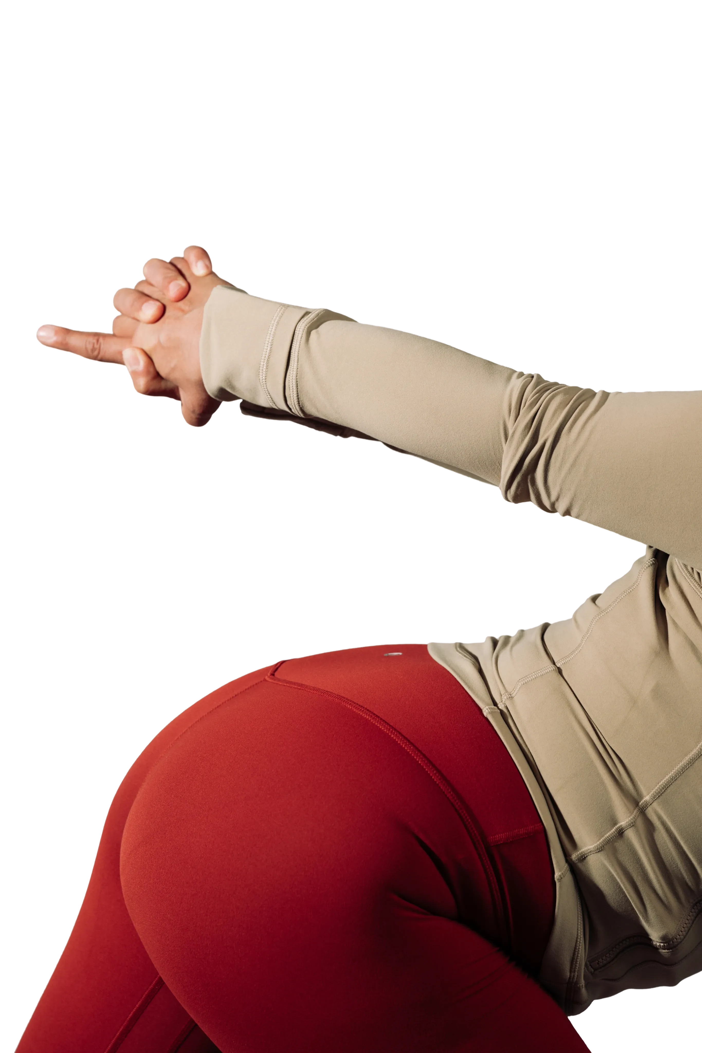 Athletin beim Stretching